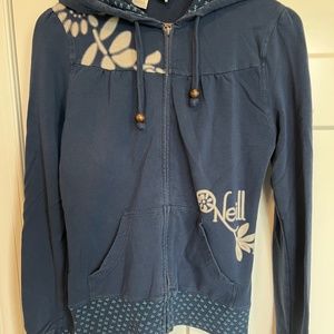 O'Neill Front Zip Hoodie, Navy, Size Medium